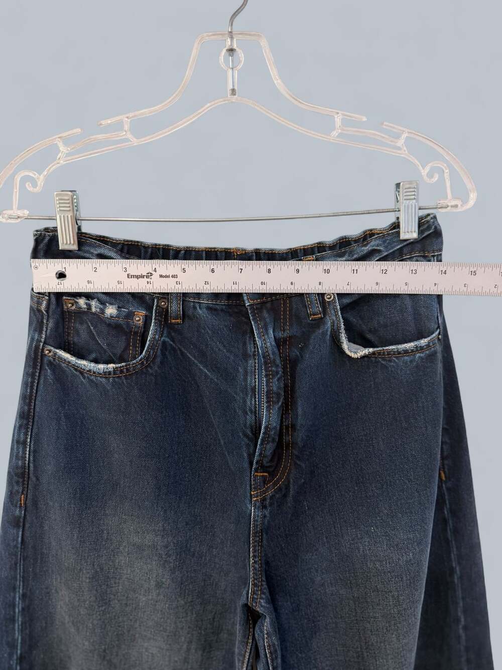 Girlfriend Wide Leg Denim Jeans Dark Wash - Picture 5 of 8